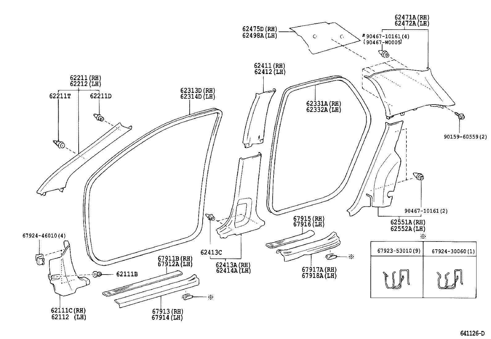 62170-13010 AIR BAG ASSY, CURTAIN SHIELD, RH product image