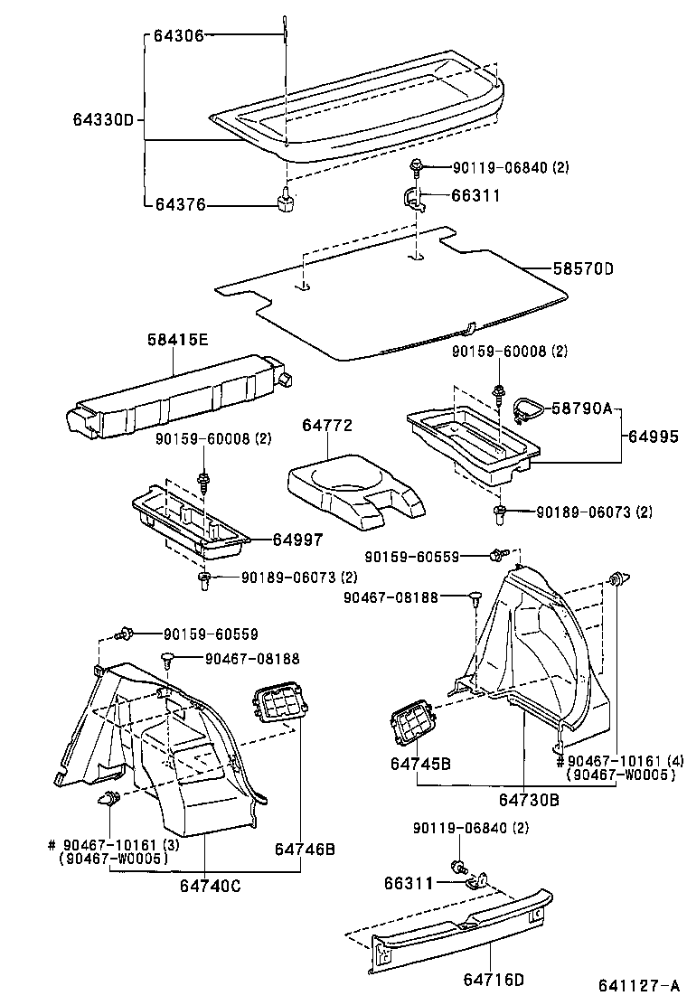 58415-13080 BOARD, REAR FLOOR, NO.1 product image