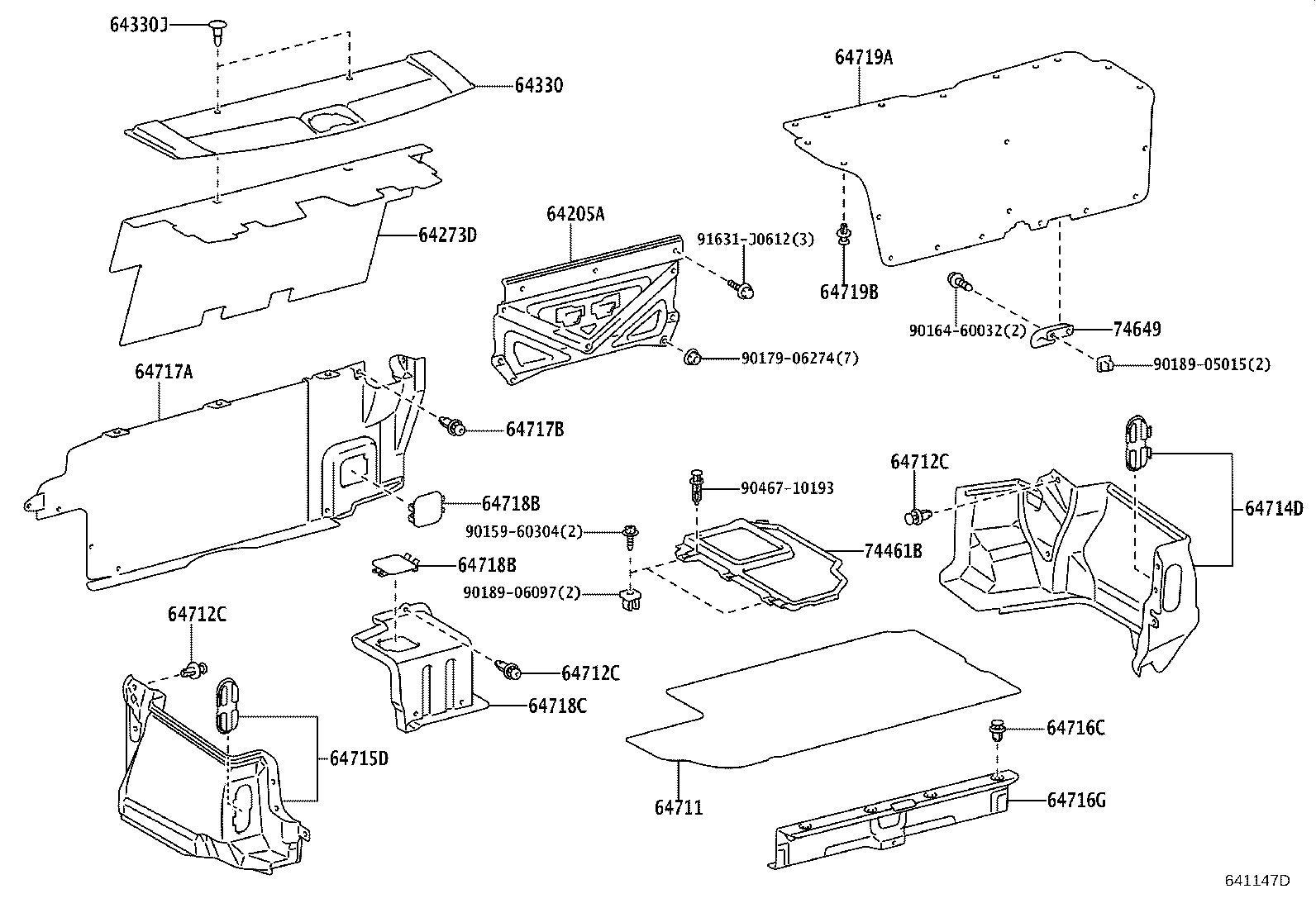 64271-43020 TRIM, ROOM PARTITION product image