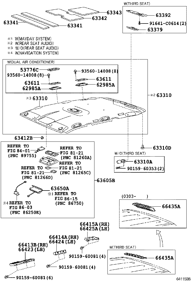 Toyota 63306-60120-B0 TRIM SUB-ASSY, SUNSHADE
