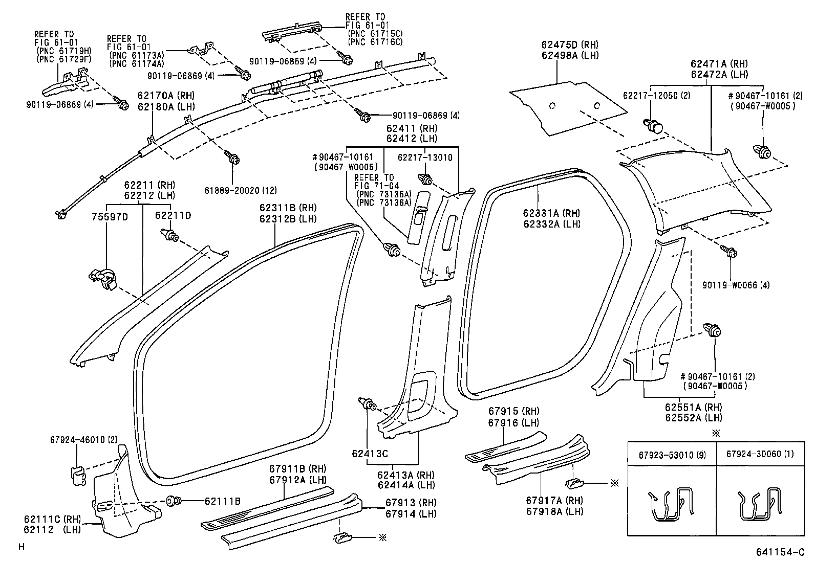 62170-02030 AIR BAG ASSY, CURTAIN SHIELD, RH product image