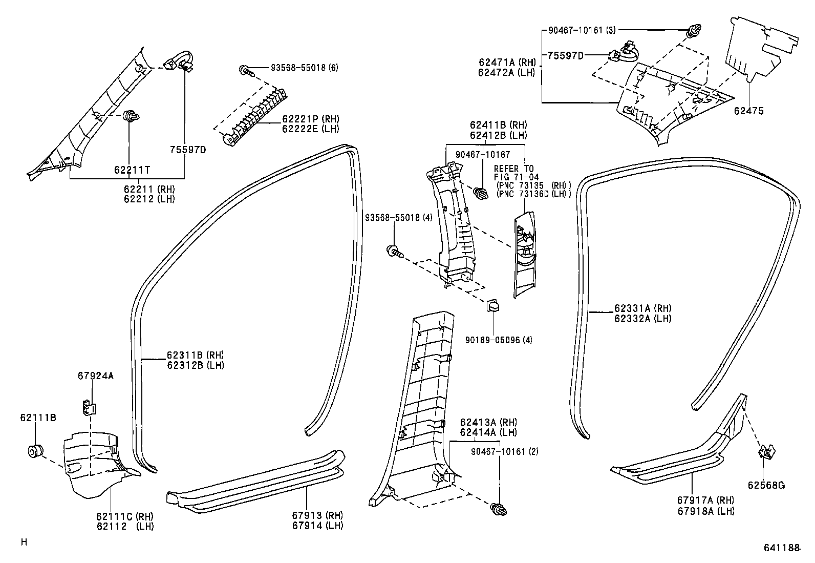 67917-05030-A0 PLATE, REAR DOOR SCUFF, RH product image