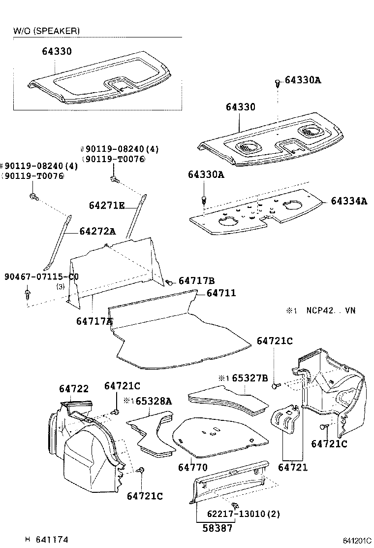 64770-0D080 COVER ASSY, SPARE WHEEL product image