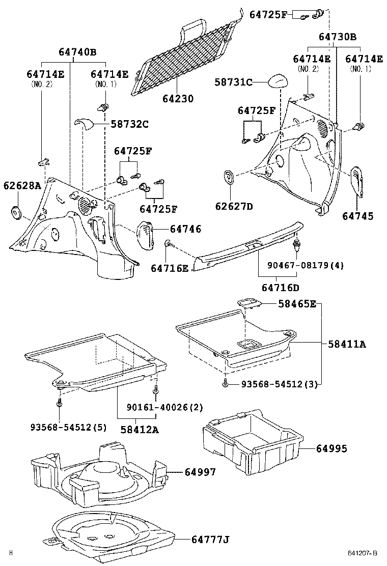 Toyota 64995-52040 BOX, DECK FLOOR, RH