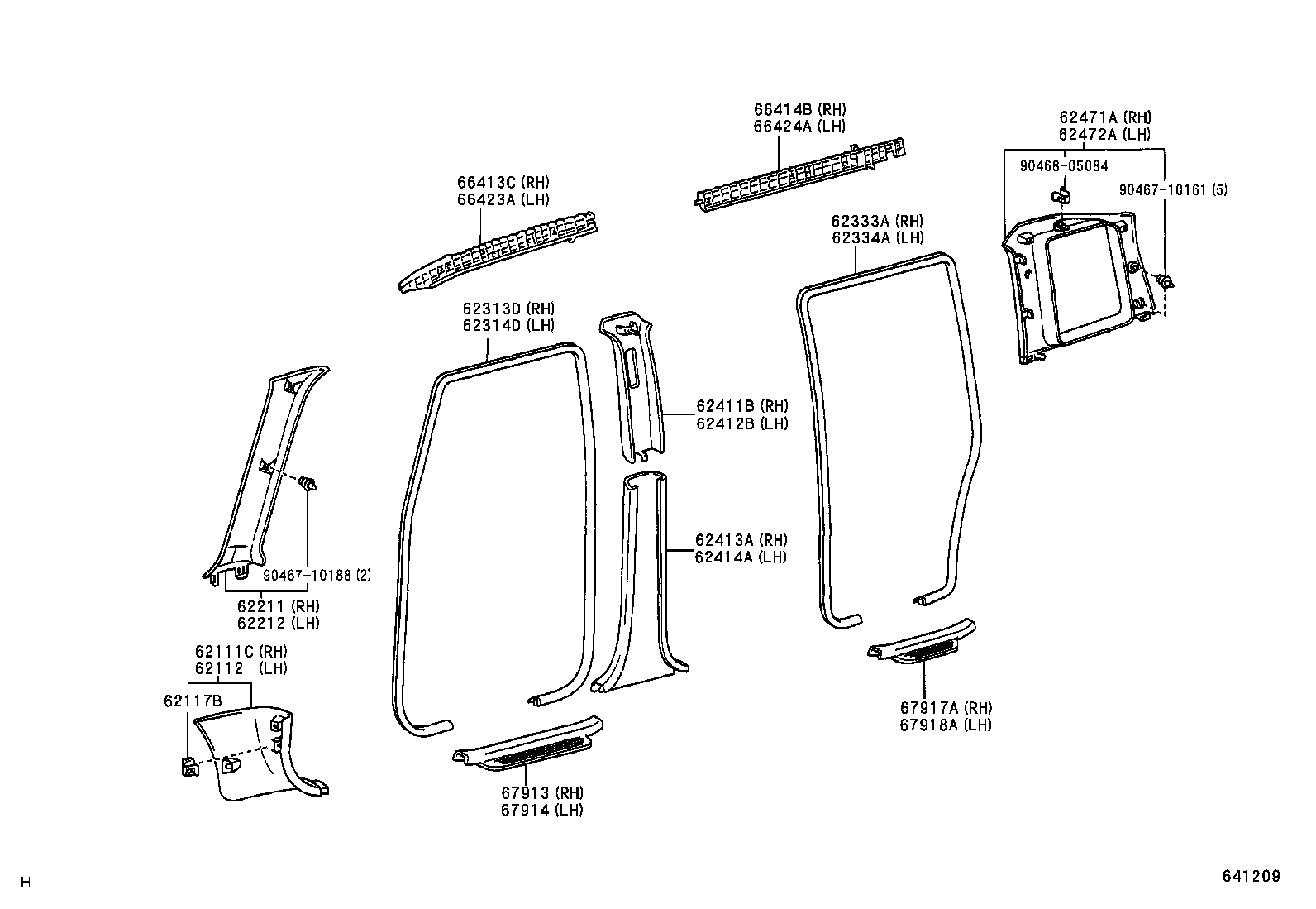 67918-52140-B0 PLATE, REAR DOOR SCUFF, LH product image
