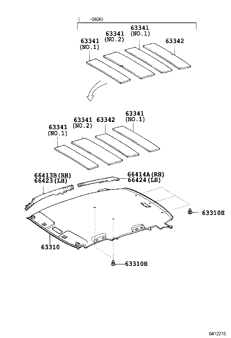 63341-52210 PAD, ROOF SILENCER, NO.1 product image