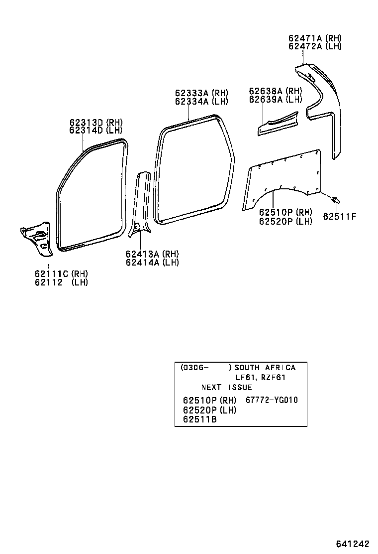 67771-0B030 RETAINER (FOR QUARTER INSIDE TRIM BOARD) product image