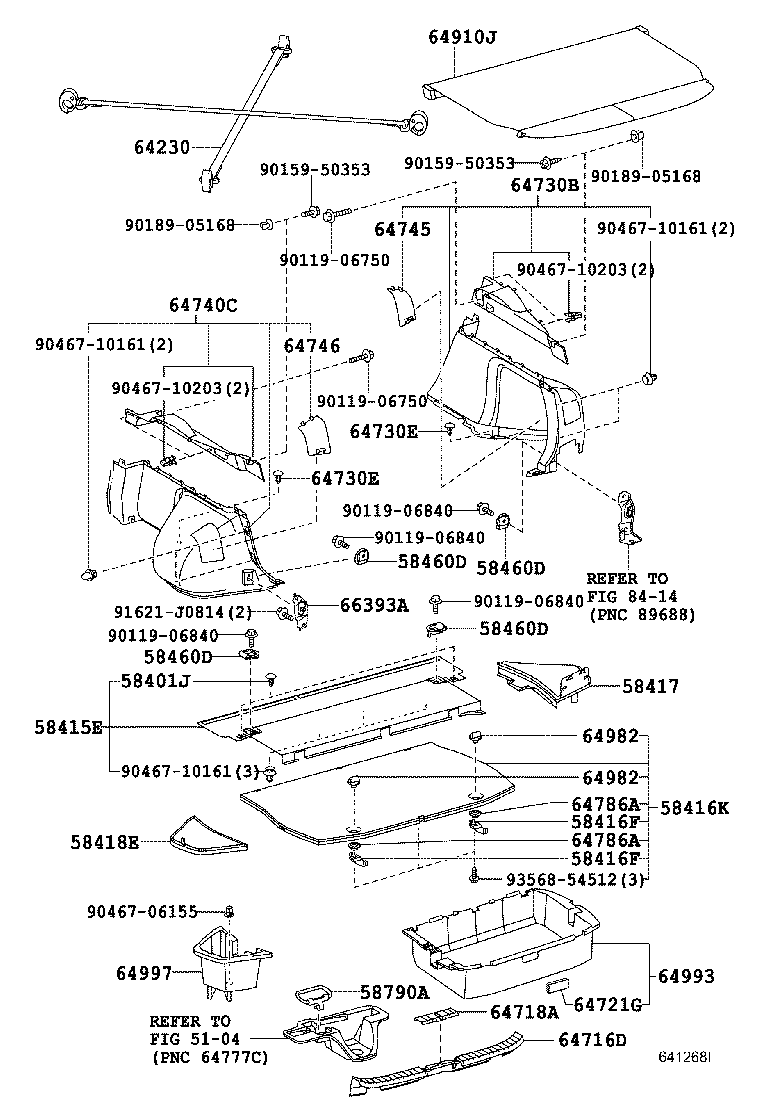 Toyota 64745-47020-A0 COVER, REAR COMBINATION LAMP SERVICE, RH