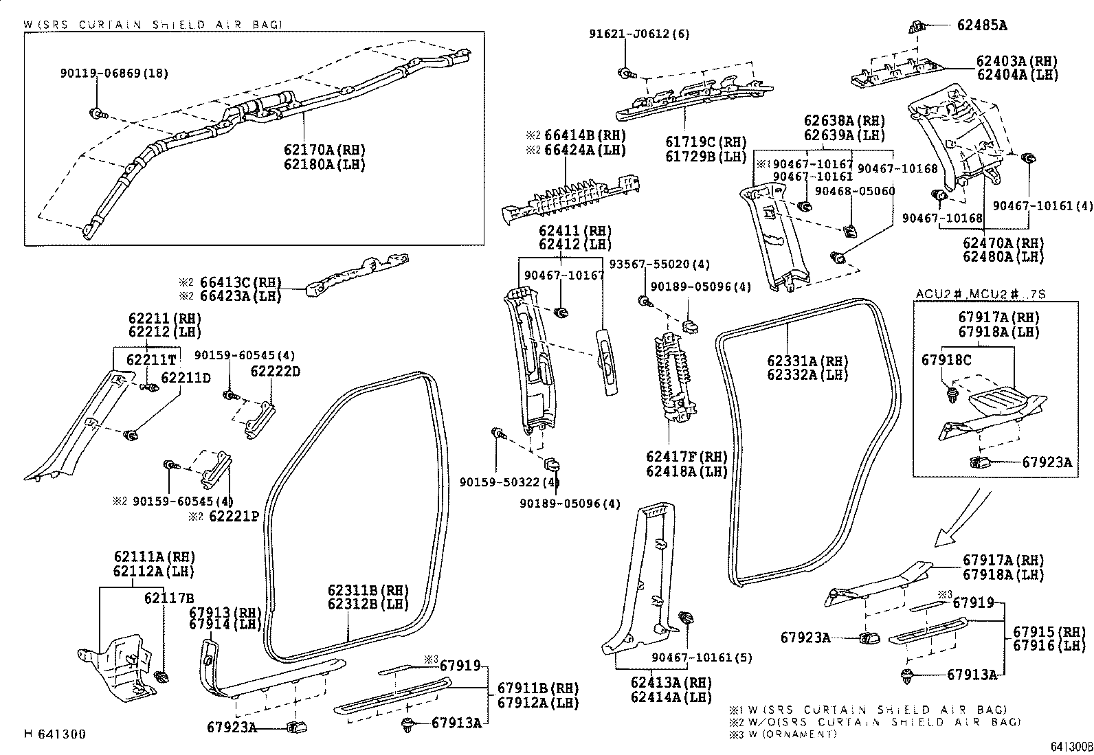 Toyota 62210-48100-A0 GARNISH, FRONT PILLAR, RH