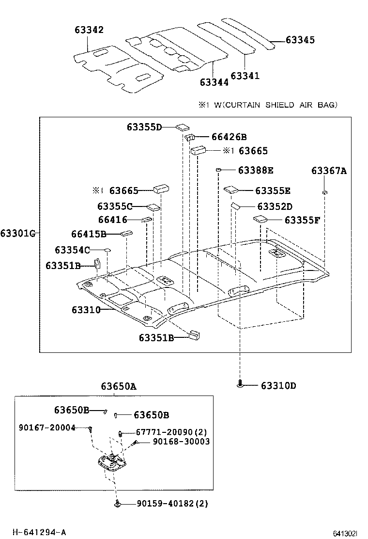 63665-48010 SPACER, ROOF HEADLINING product image