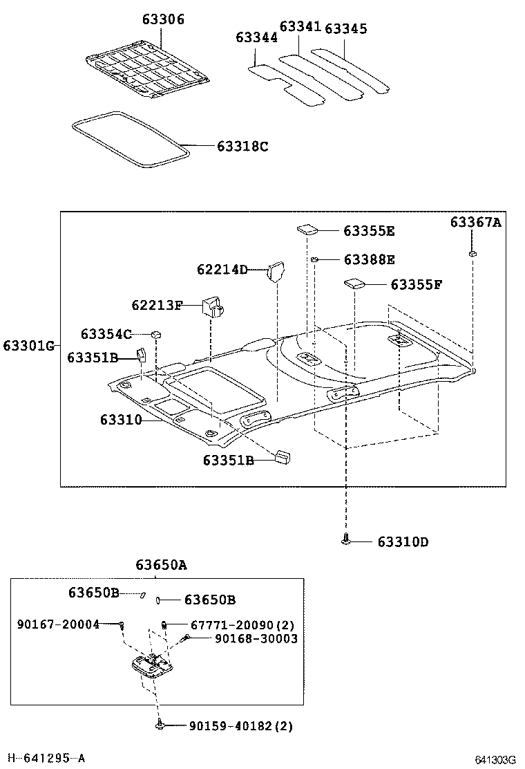 63665-48010 SPACER, ROOF HEADLINING product image