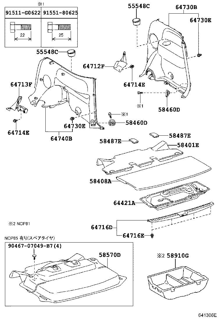 64421-52020 TRAY, LUGGAGE COMPARTMENT product image