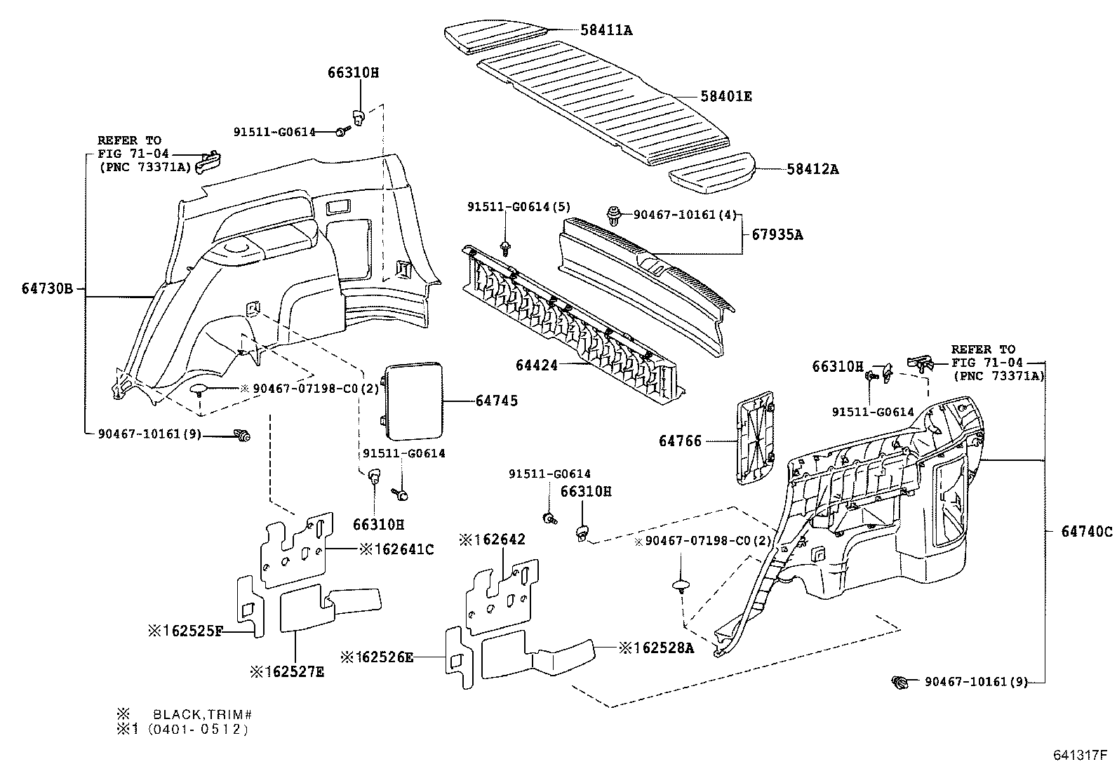 64424-68010 SEPARATOR, LUGGAGE ROOM BOX product image
