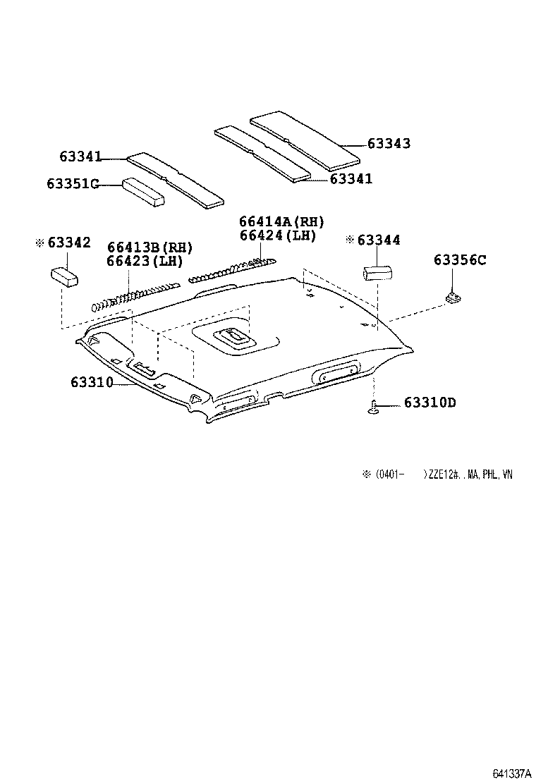 63344-02060 PAD, ROOF SILENCER, NO.4 product image