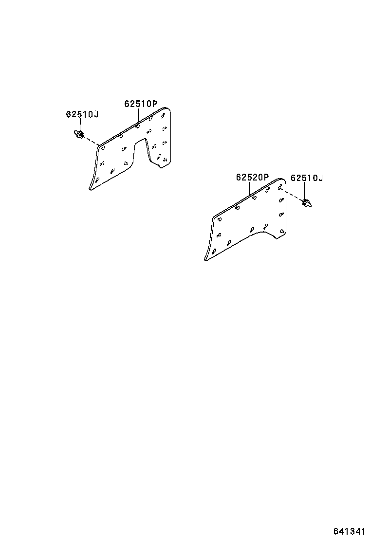 90044-68346 CLIP (FOR ROOF SIDE, INNER UPPER GARNISH) product image