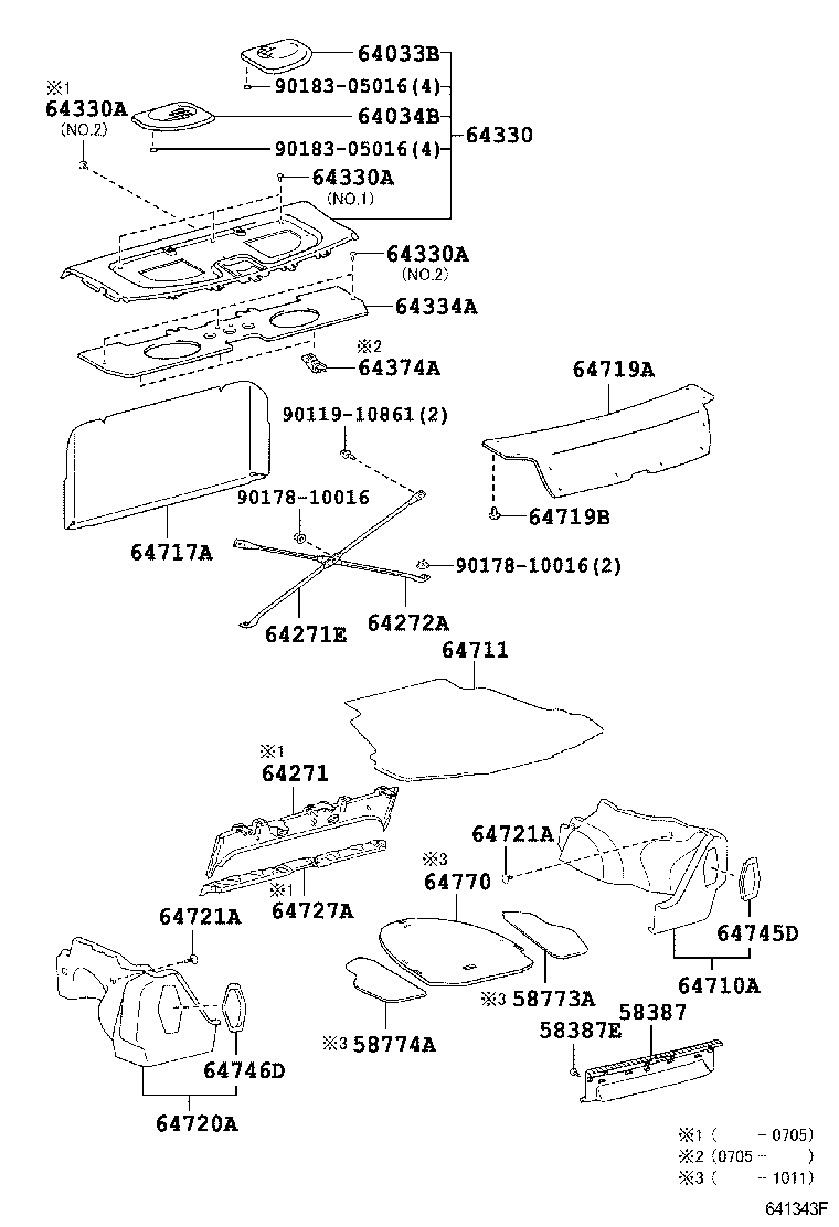 58703-02050 COVER, LUGGAGE COMPARTMENT SIDE, RH product image