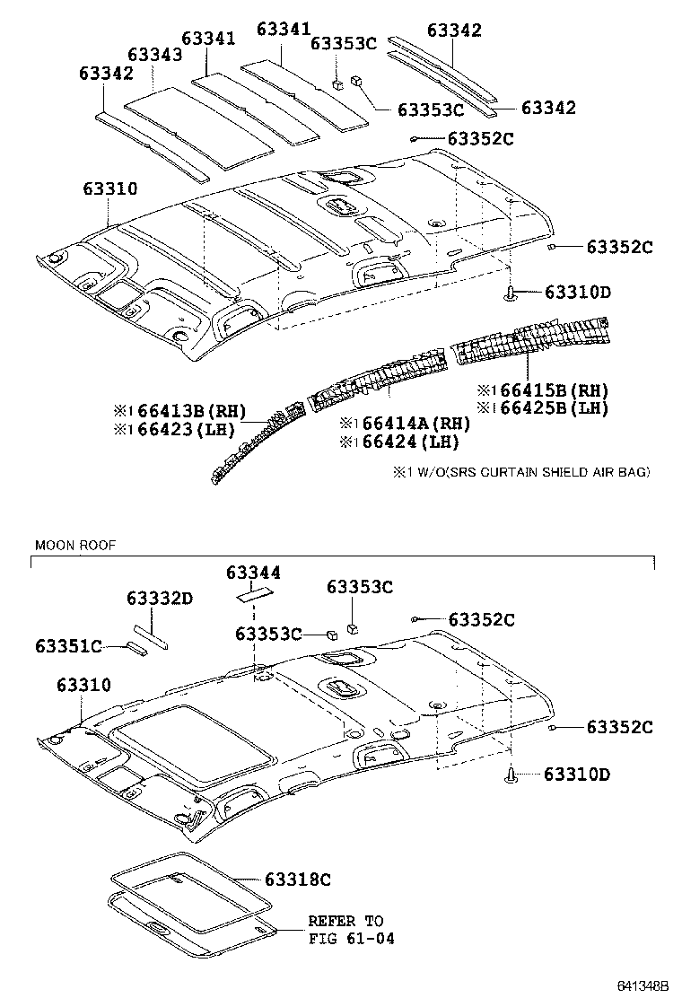 63344-0F010 PAD, ROOF SILENCER, NO.4 product image