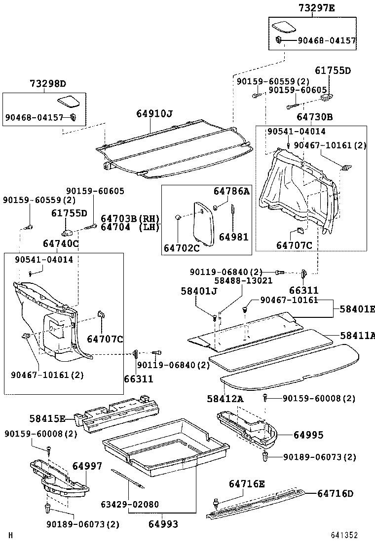 64997-02030 BOX, DECK FLOOR, LH product image