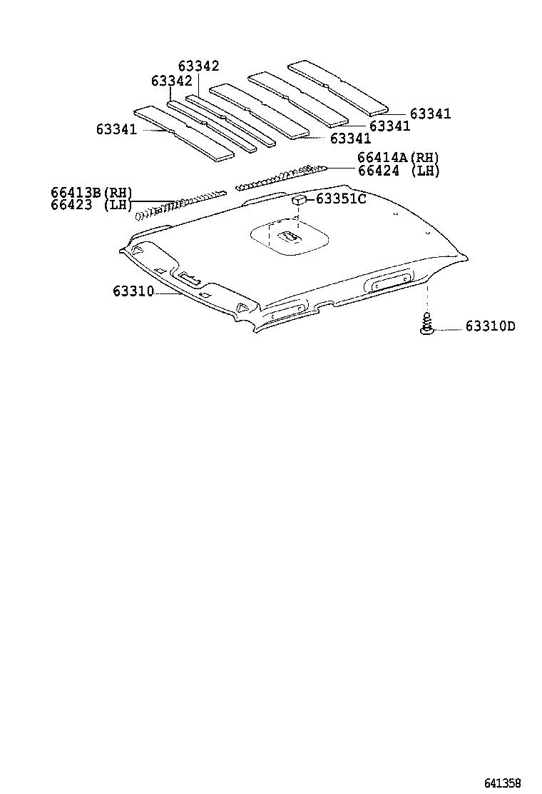 66414-13010 SPACER, SIDE RAIL, REAR RH product image