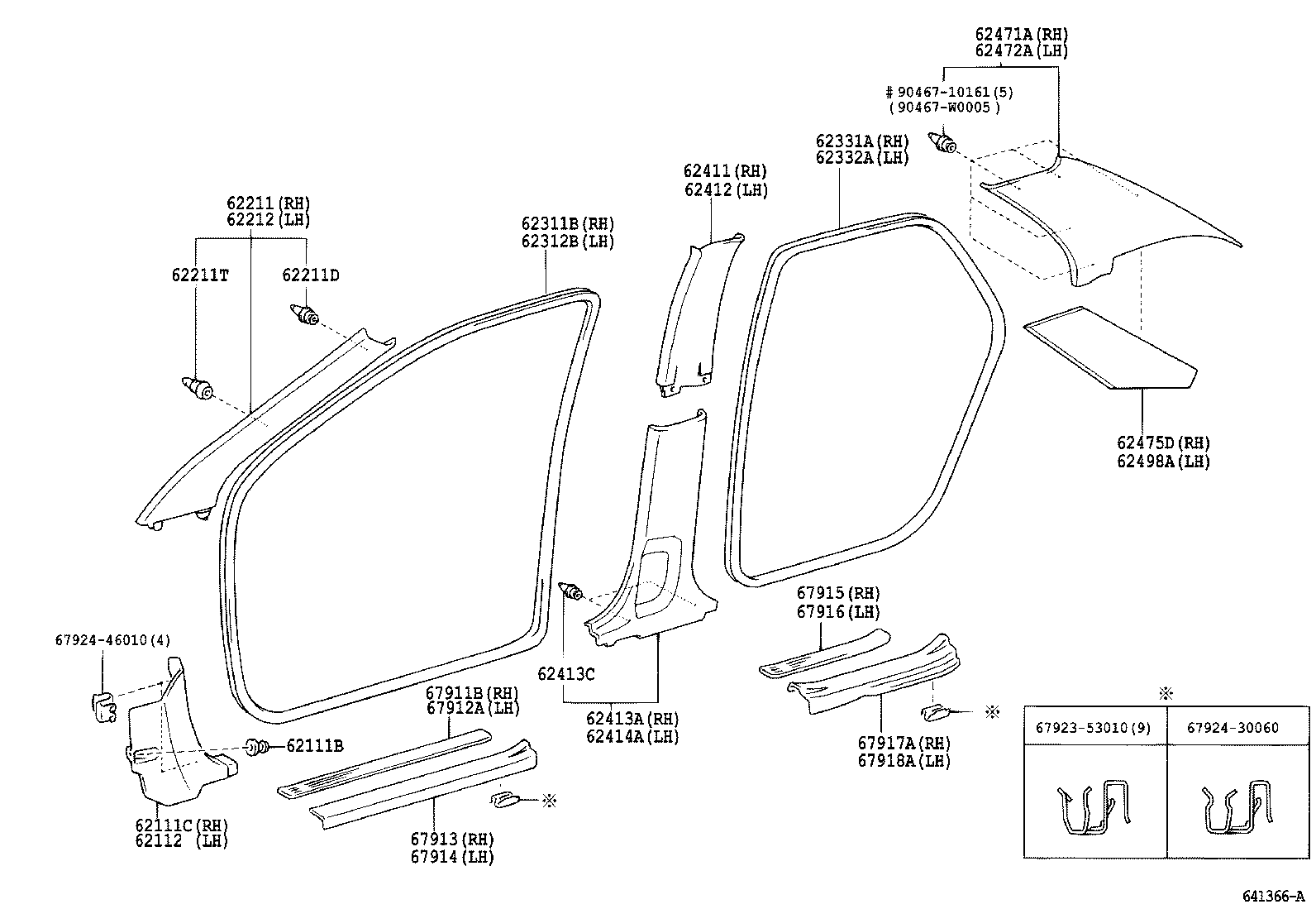 62170-12010 AIR BAG ASSY, CURTAIN SHIELD, RH product image