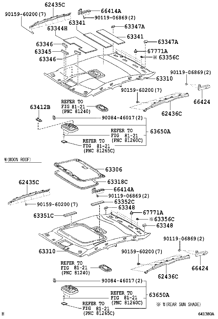63347-33010 PAD, ROOF SILENCER, NO.7 product image