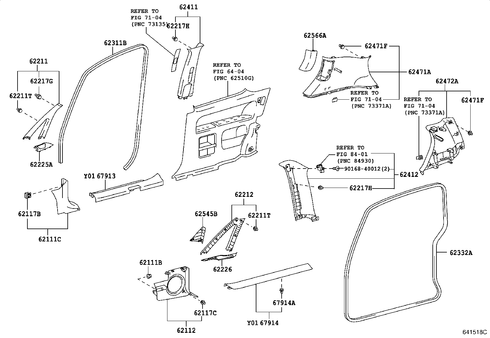 62311-52080-A0 WEATHERSTRIP, FRONT DOOR OPENING TRIM, RH product image