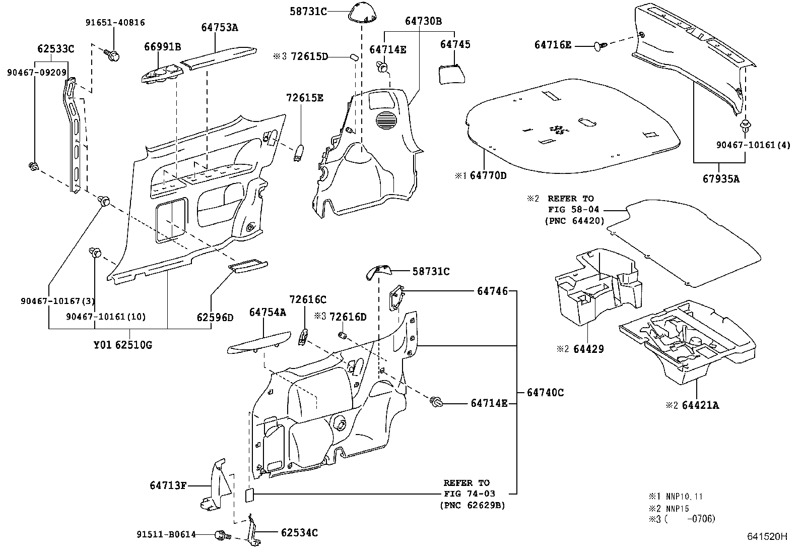 62533-52010 BRACKET, DECK SIDE TRIM RH, FRONT product image