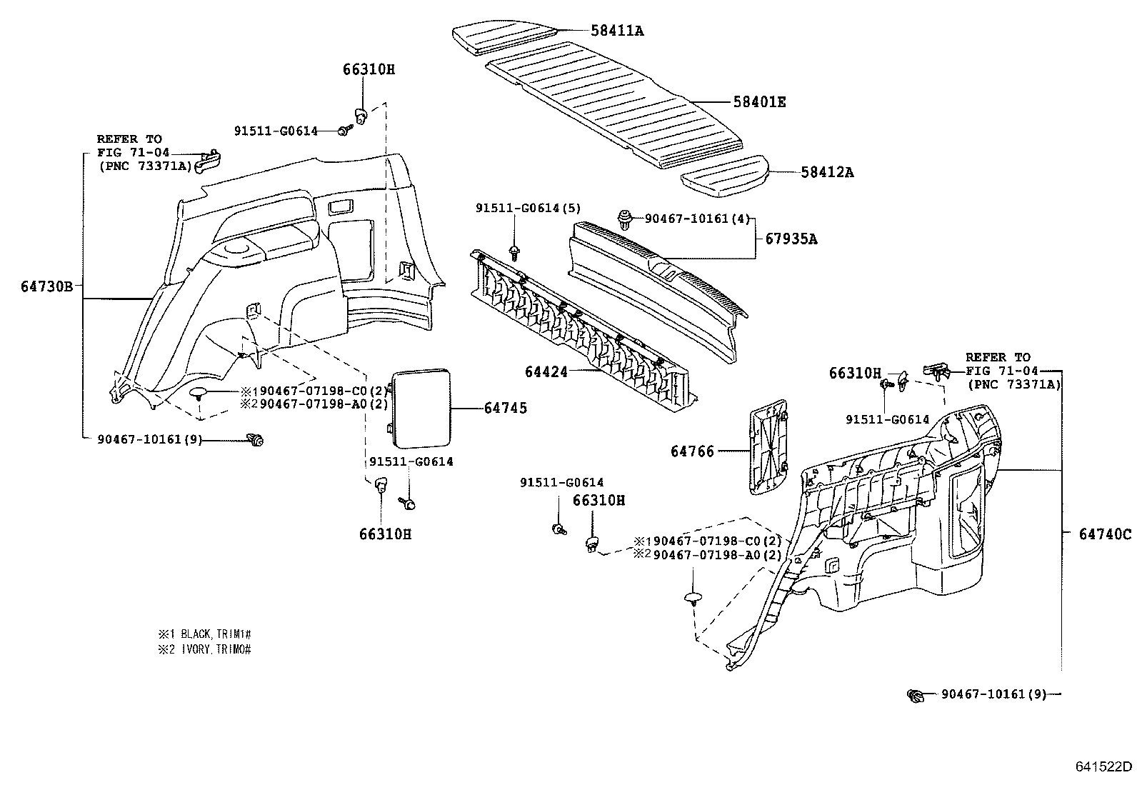 64424-68010 SEPARATOR, LUGGAGE ROOM BOX product image