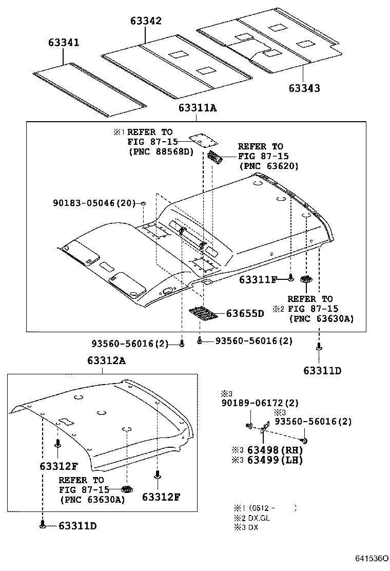 63343-26090 PAD, ROOF SILENCER, NO.3 product image