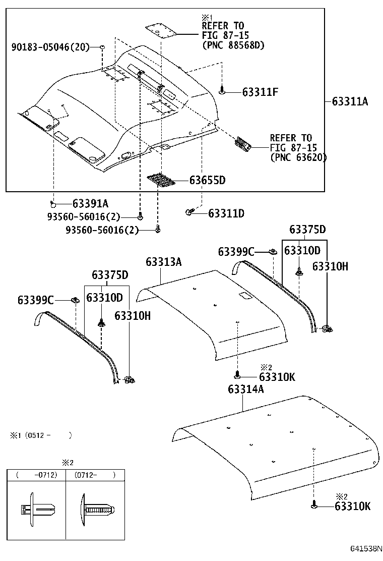 63343-26090 PAD, ROOF SILENCER, NO.3 product image