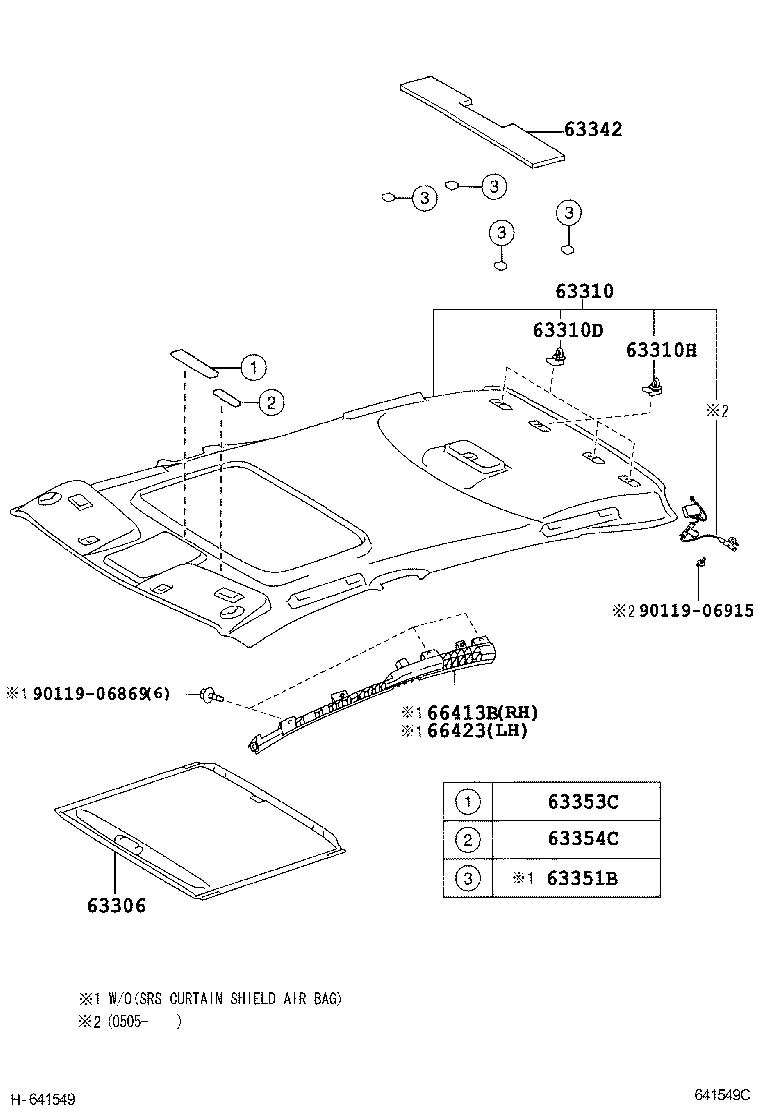 63345-30160 PAD, ROOF SILENCER, NO.5 product image
