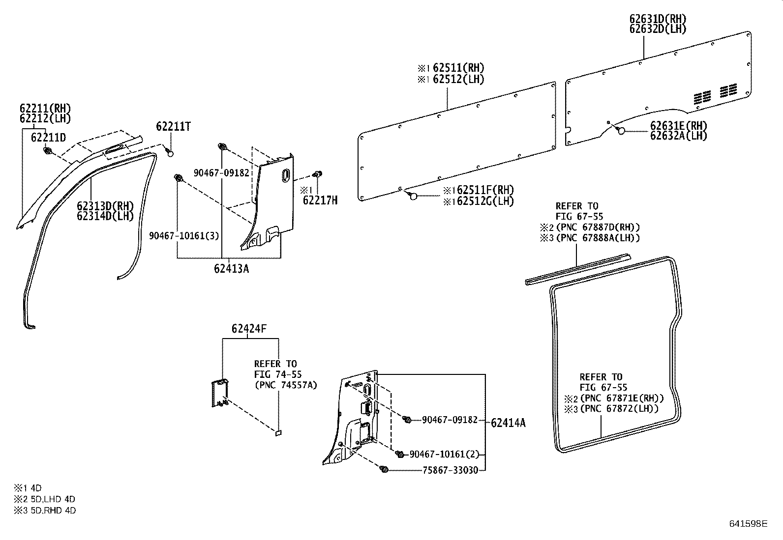 Toyota 62210-26041-B0 GARNISH, FRONT PILLAR, RH
