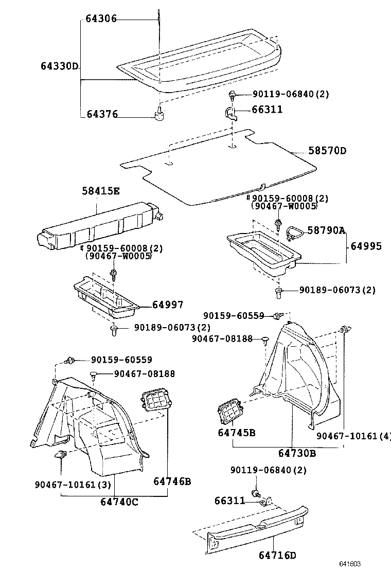58415-13060 BOARD, REAR FLOOR, NO.1 product image