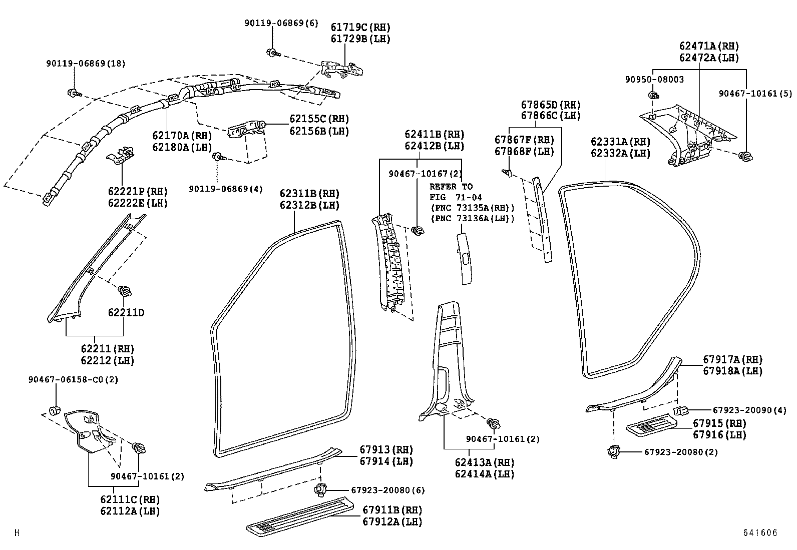 61729-20010 BRACKET, ROOF SIDE RAIL, LH product image