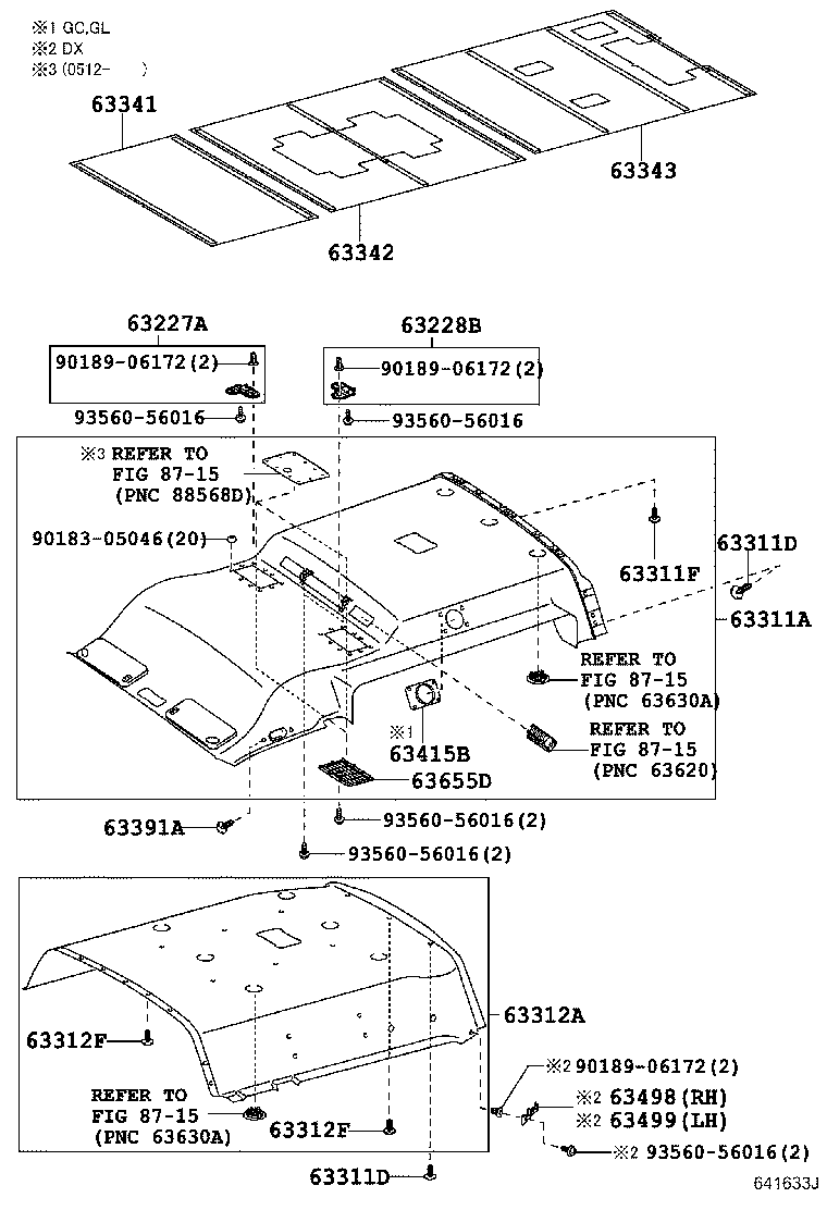 63343-26090 PAD, ROOF SILENCER, NO.3 product image