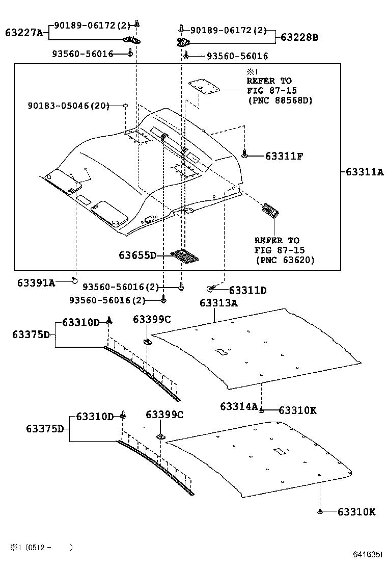 63343-26090 PAD, ROOF SILENCER, NO.3 product image