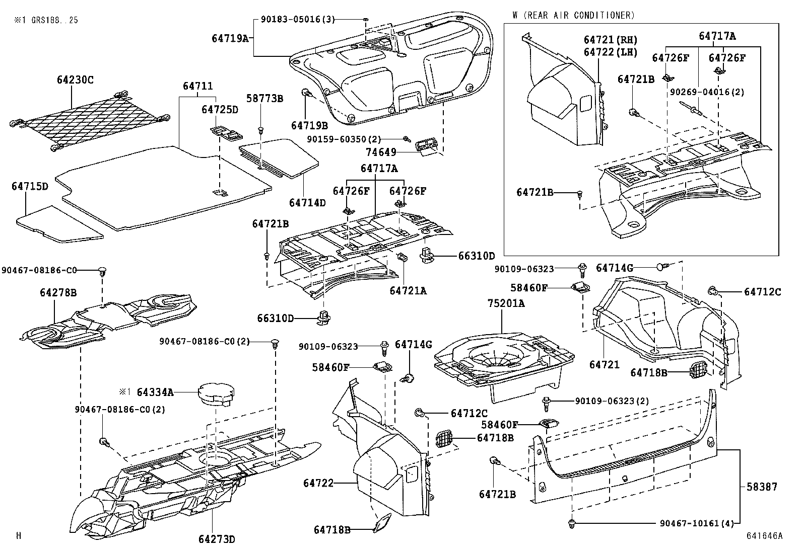 64334-0N010 PAD, PACKAGE TRAY TRIM product image