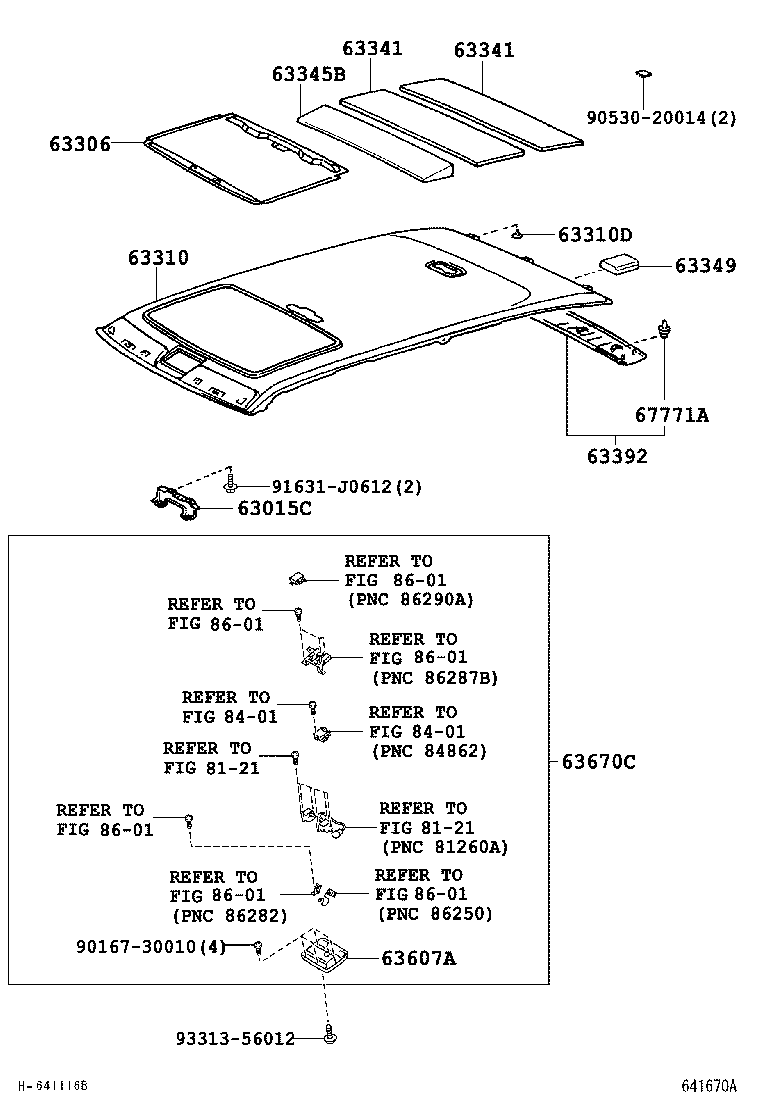 63306-60110-B1 TRIM SUB-ASSY, SUNSHADE product image