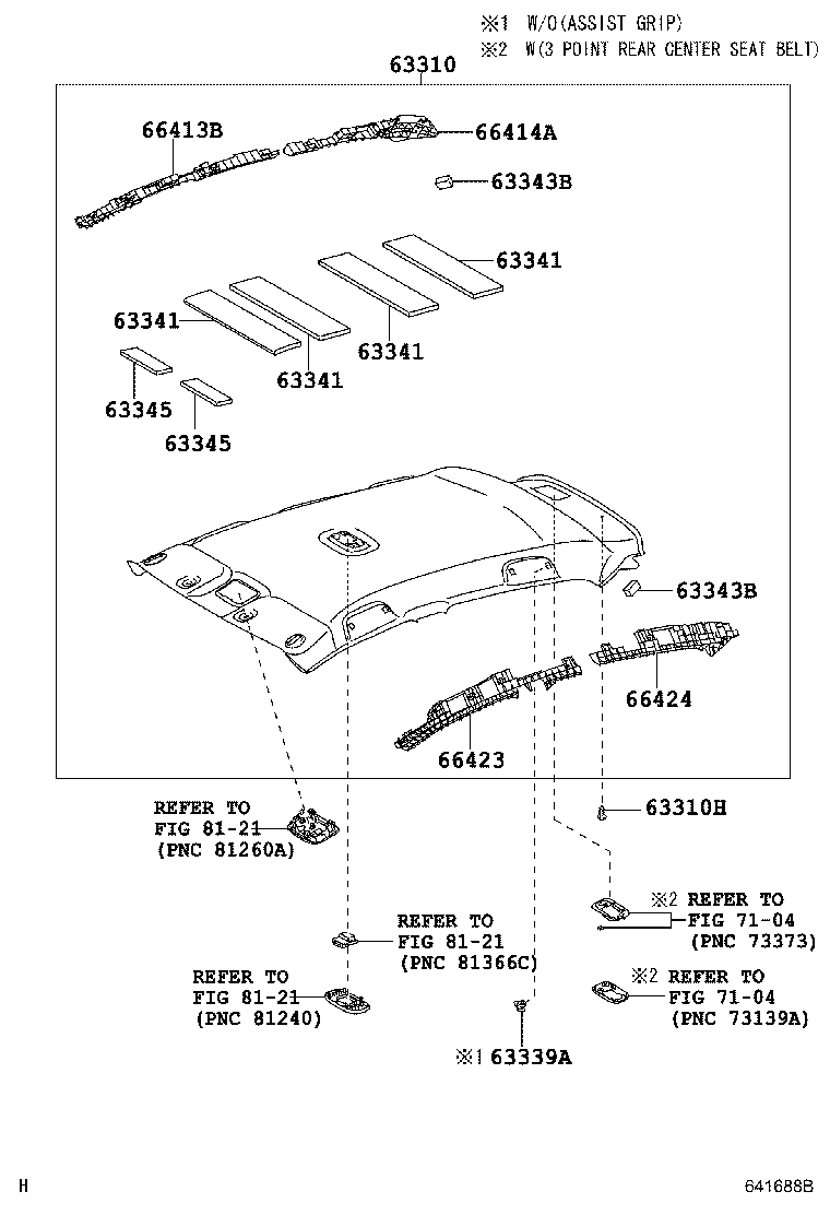 63301-52010-B0 HEADLINING ASSY, ROOF product image