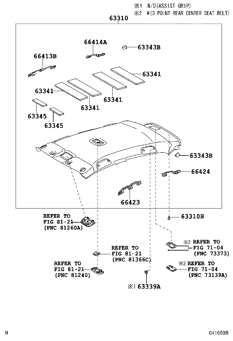 63301-52010-B0 HEADLINING ASSY, ROOF product image