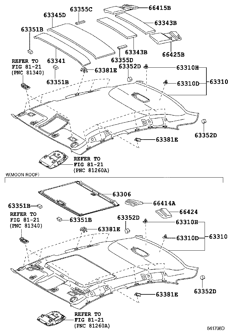 Toyota 90467-09126 CLIP, ROOF HEADLINING