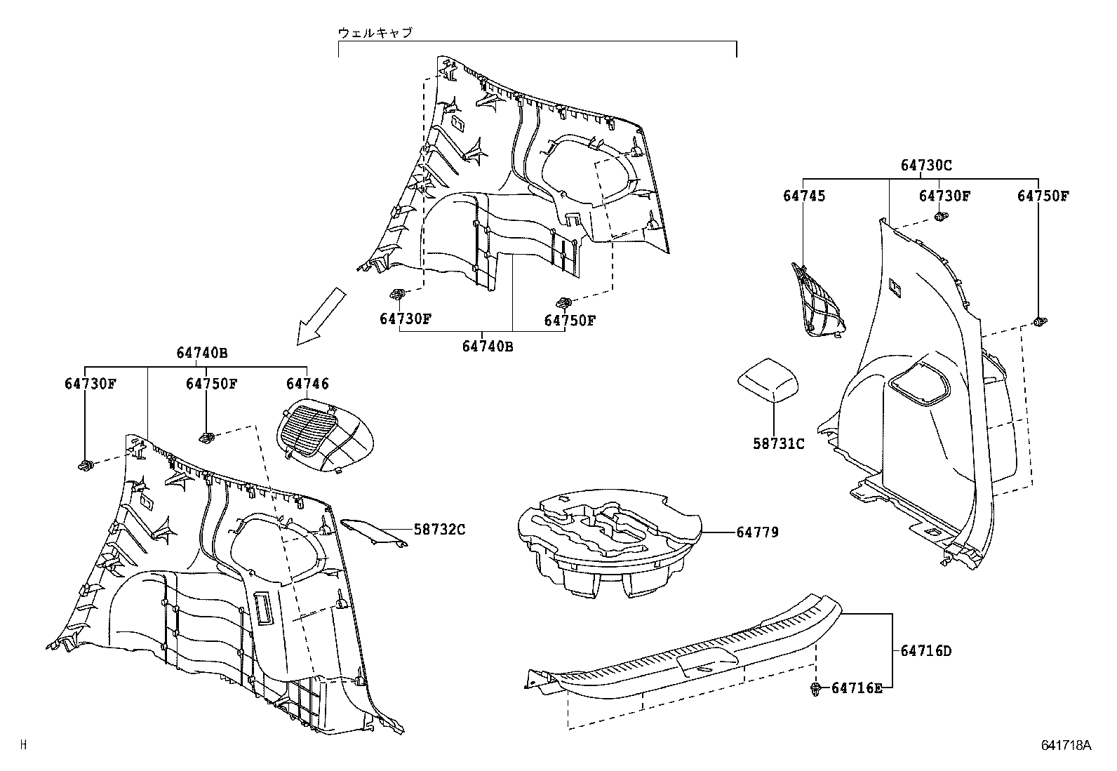 64731-52070-B0 BOARD, DECK TRIM SIDE, RH product image