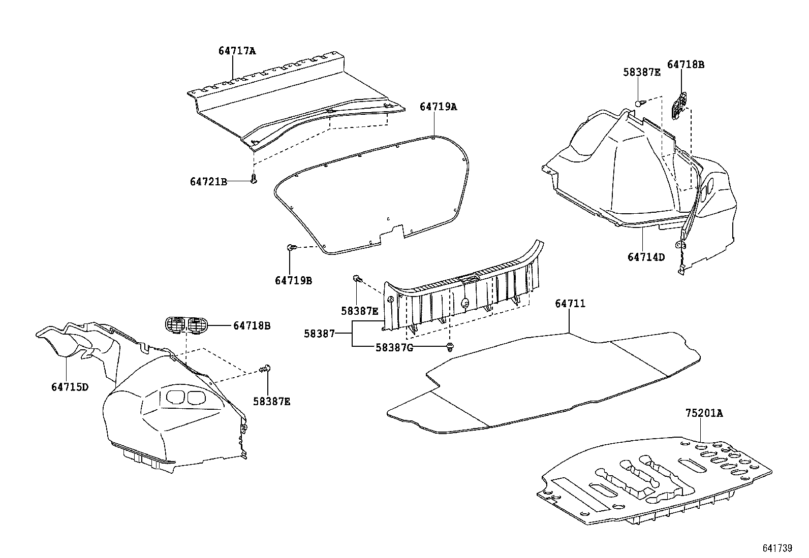 64350-22040 SHADE ASSY, REAR WINDOW product image