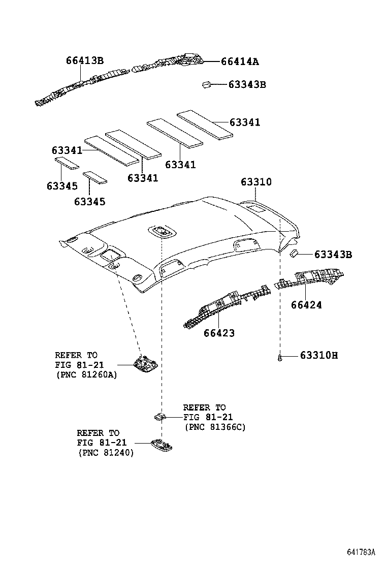 63341-0D040 PAD, ROOF SILENCER, NO.1 product image