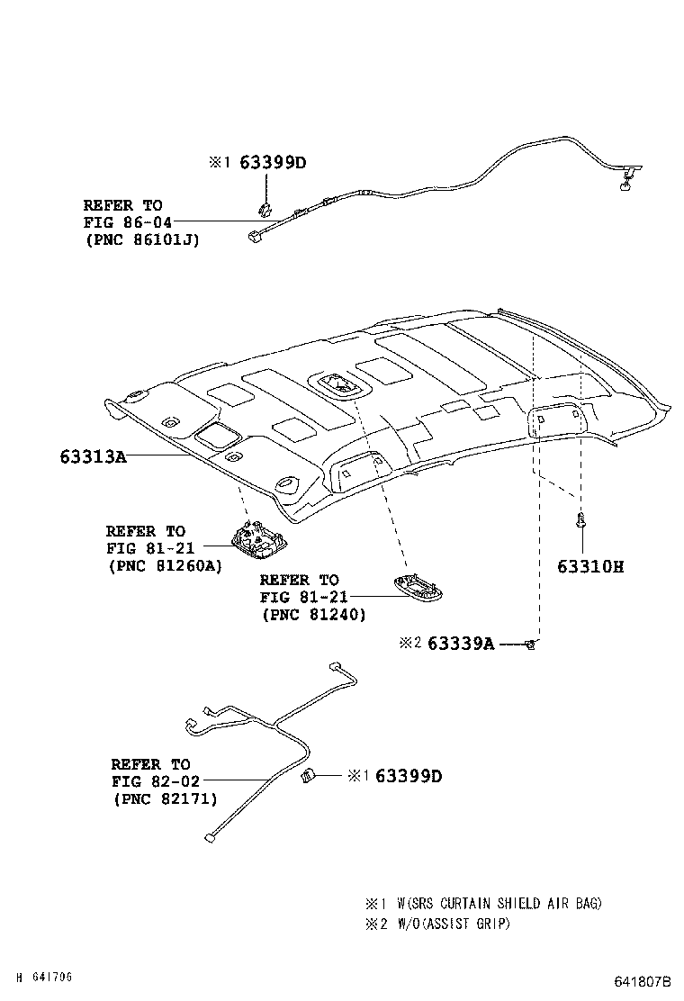 63313-52020-B0 HEADLINING, ROOF, NO.3 product image