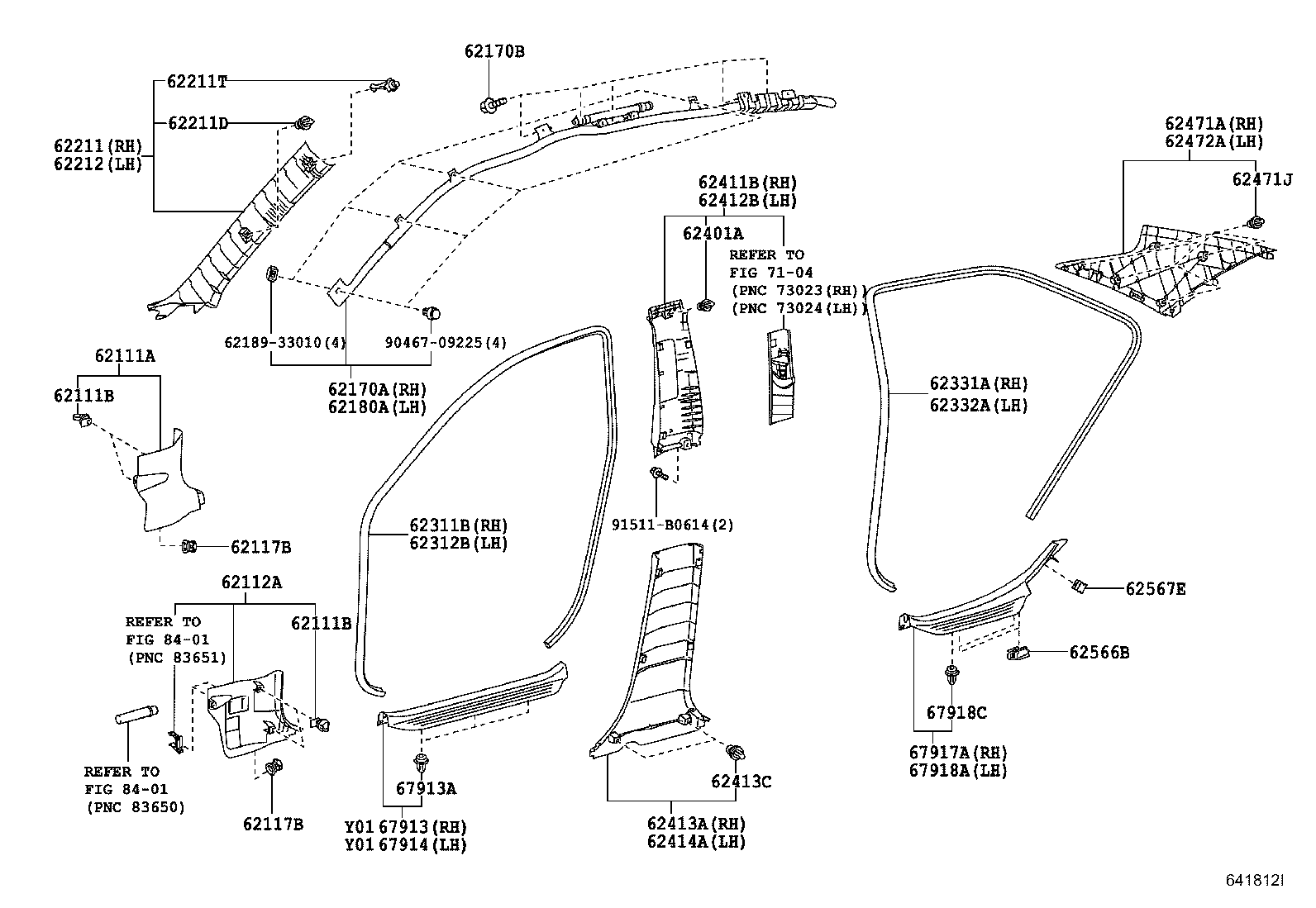 62102-33200-E0 TRIM SUB-ASSY, COWL SIDE, LH product image