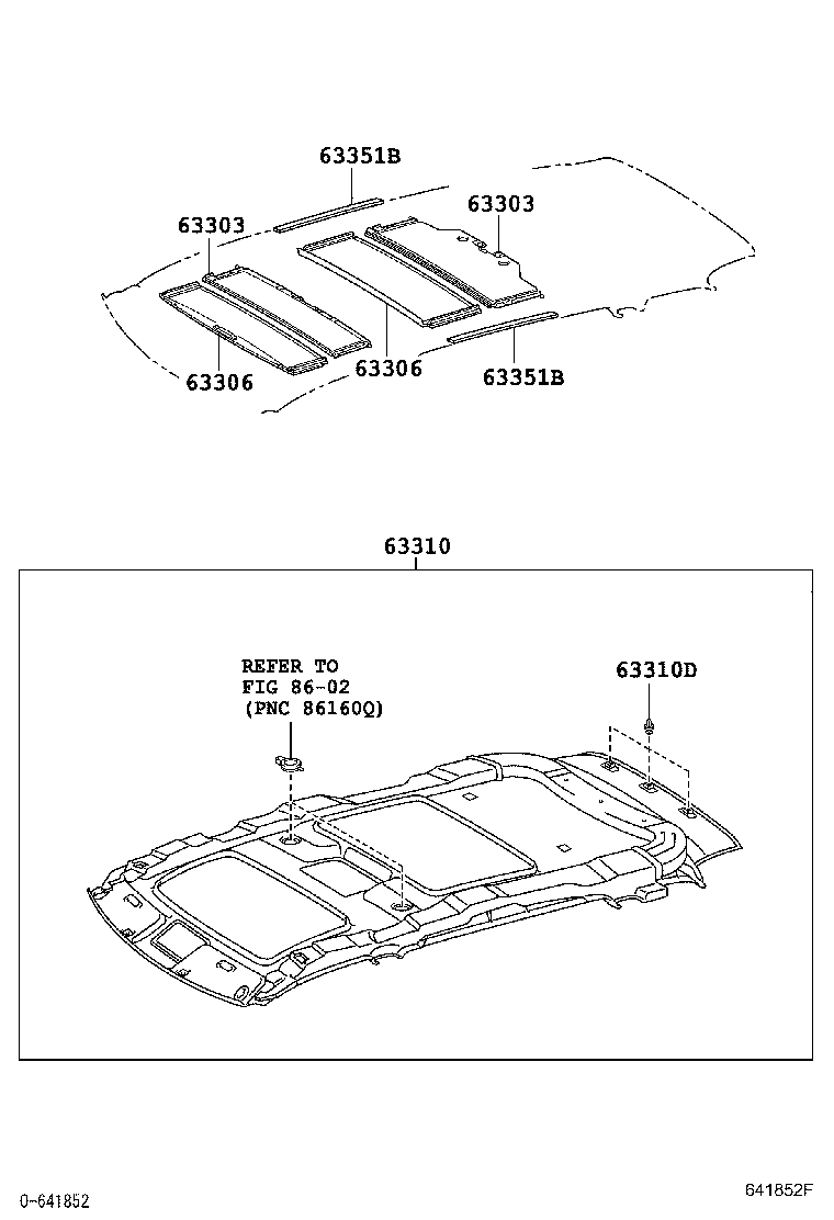 63351-28080 PAD, ROOF HEADLINING product image