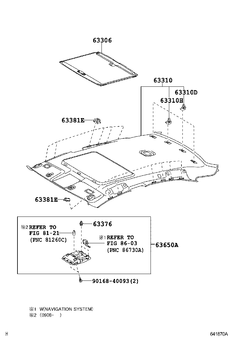 63306-33210-B0 TRIM SUB-ASSY, SUNSHADE product image
