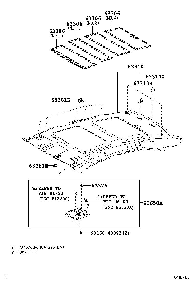63306-33210-B0 TRIM SUB-ASSY, SUNSHADE product image