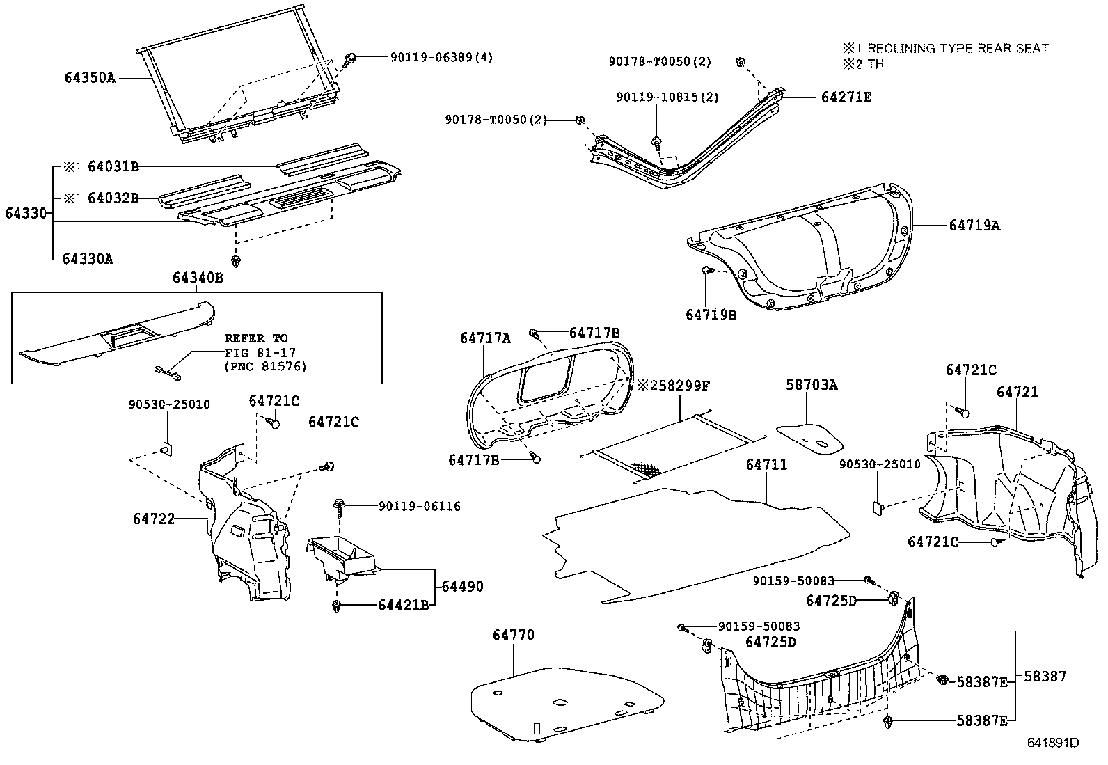 58703-06080 COVER SUB-ASSY, LUGGAGE COMPARTMENT SIDE, RH product image